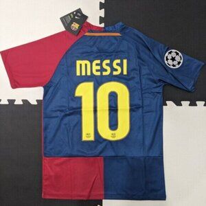 Messi #10 FC Barcelona 2008/09 UCL Final Rome Nike Retro Jersey